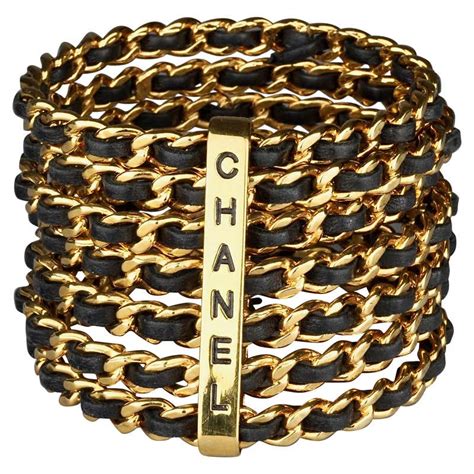 bracelet chanel en or|chanel vintage bracelet.